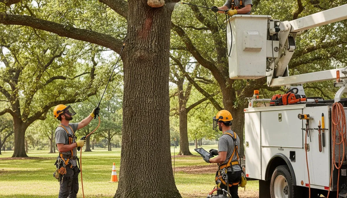 Charleston, SC arborist diagnosing tree disease for treatment and recovery planning