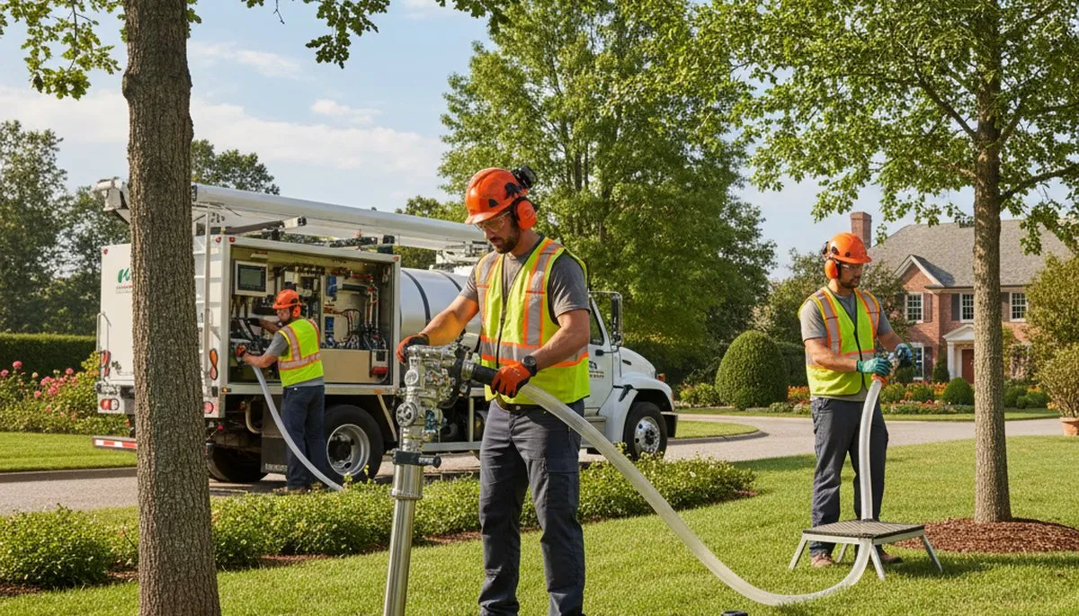 Tree fertilizing service for coastal trees in Charleston, SC with nutrient application equipment