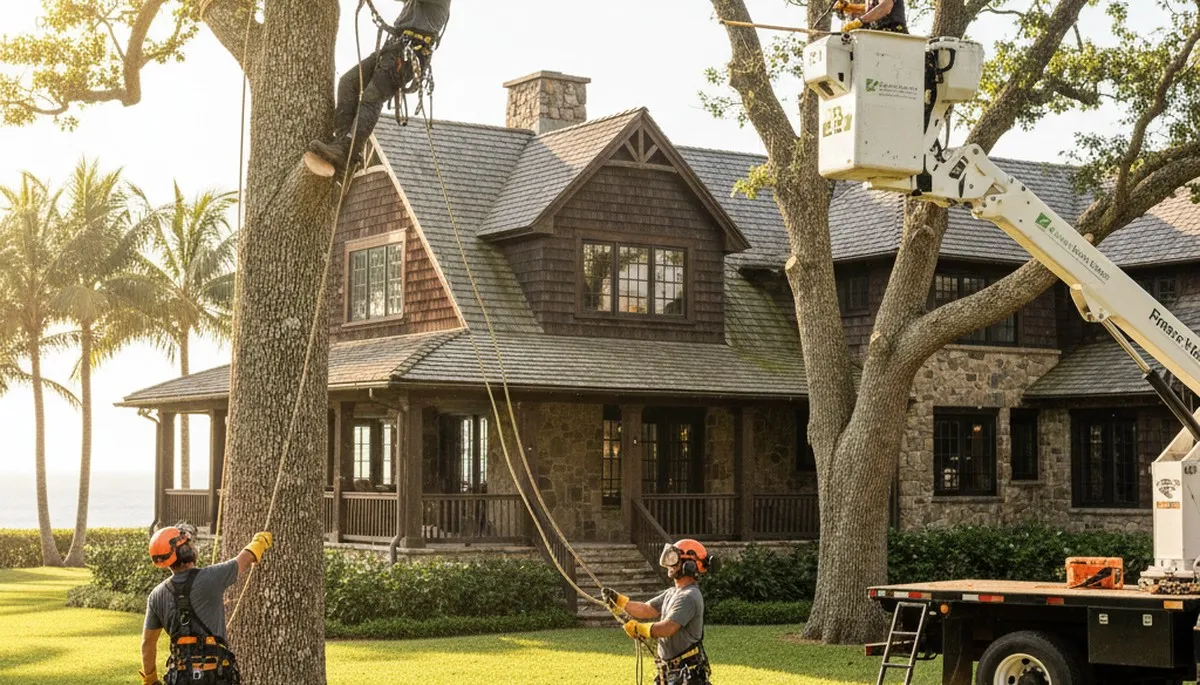Charleston, SC tree service crew providing professional tree trimming and removal for local properties